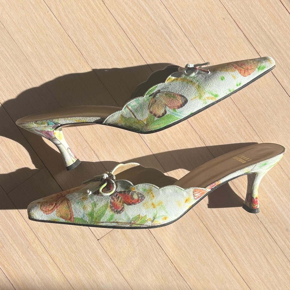 EUC Stuart Weitzman Butterfly 🦋 Mules Size 10 - Picture 2 of 8